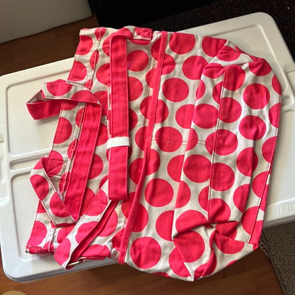 Retro fold over tote bag